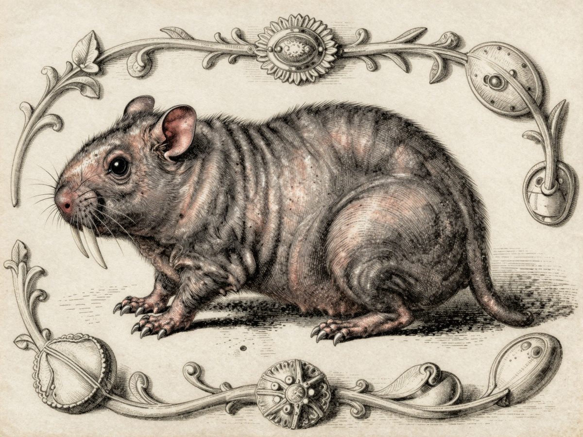 Le rat-taupe nu, chauve et fripé. Un rongeur quasi-immortel qui éclaire la recherche sur le cancer.