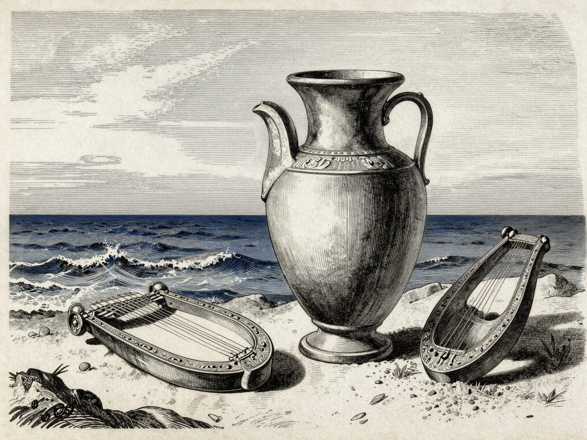 Une mer d'encre, sans une once de bleu — comme chez Homère, qui n'a jamais nommé cette couleur.