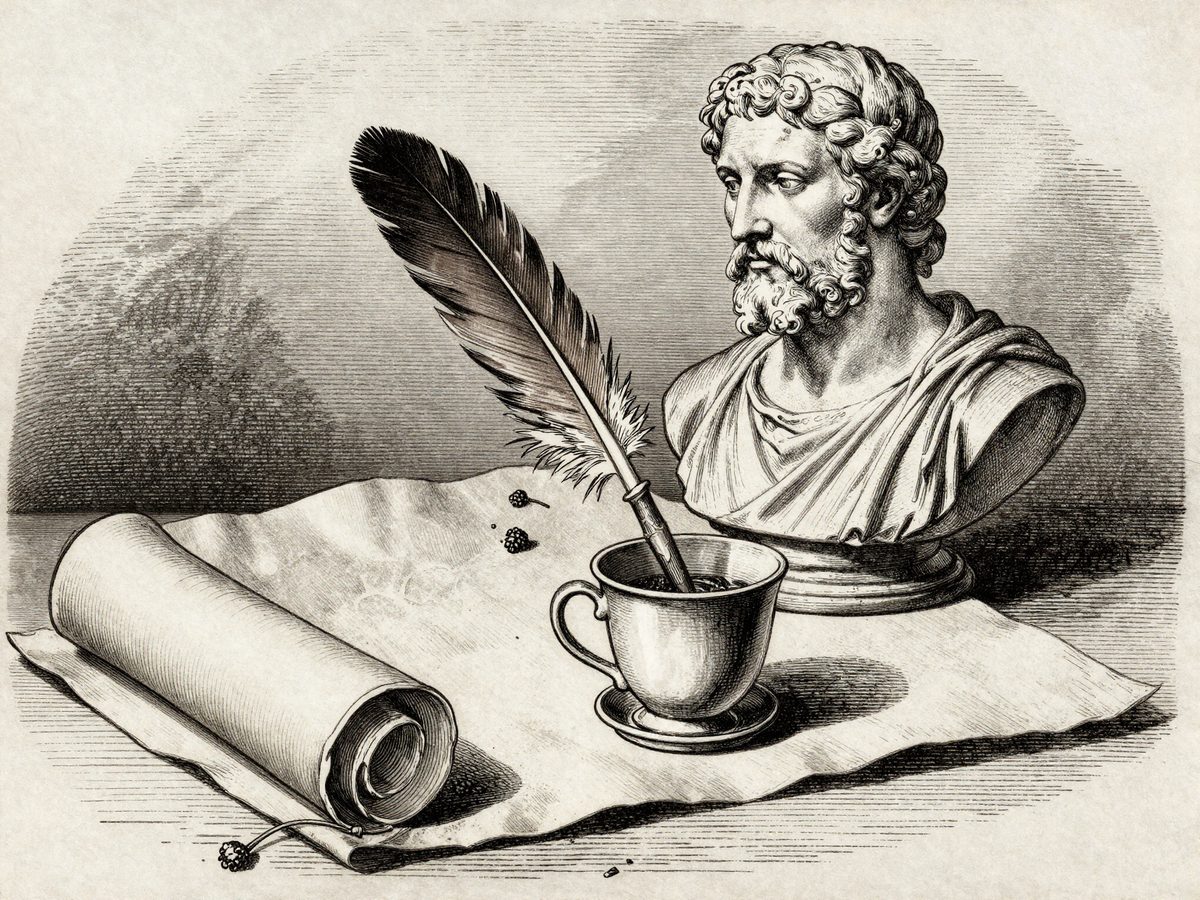 Socrate de profil, sans plume ni livre. Il n'a jamais écrit une ligne : tout ce qu'on lui prête vient d'autres mains.